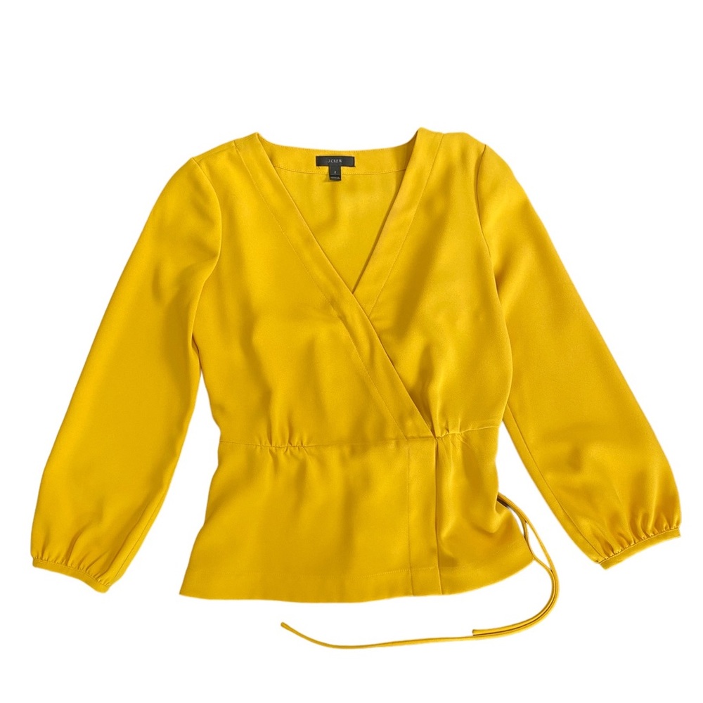J.Crew Marigold Tie Blouse